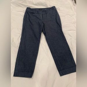 Denim look capri pants.